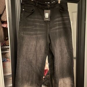 Fashion Nova Men’s Washed Black Relaxed Jeans